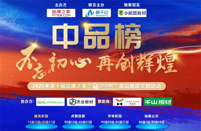 见证辉煌：2025 “中品榜”健康板材十大品牌榜单公布(图1)