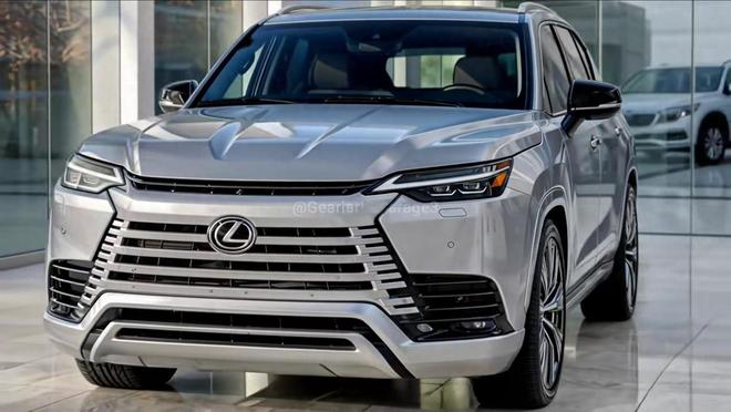 全新雷克萨斯LX曝光外观调整全新内饰布局搭载35T V6混合动力+四驱(图2)